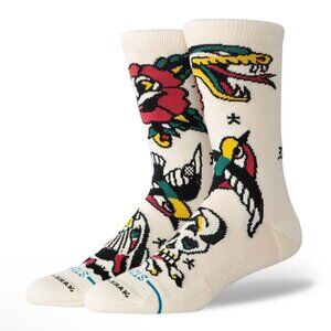 Stance x Bert Krak Flash Crew Socks Tattoo Inspired Unisex
